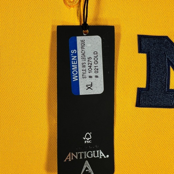 Michigan Wolverines Polo Shirt Womens Extra Large Yellow Short Sleeve New - Picture 8 of 13